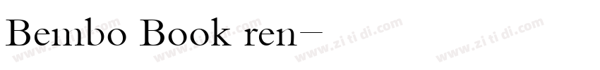 Bembo Book ren字体转换